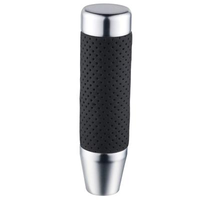 Abfer 130mm Alloy PU Shifter Knob Car Shift Knob Auto Manual Vehicle Universal Car Accessories Interior (Silver)