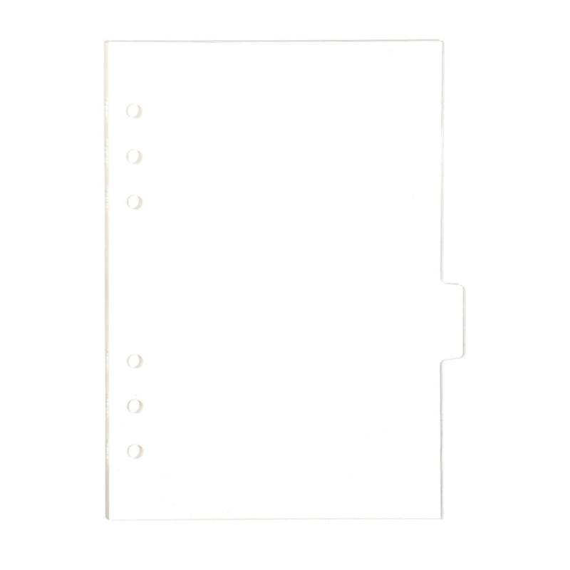 6Pieces 6 Hole Punched Binder Dividers Clear Acrylics Binder Dividers for 6 Rings Binders Journal Notebook Planner