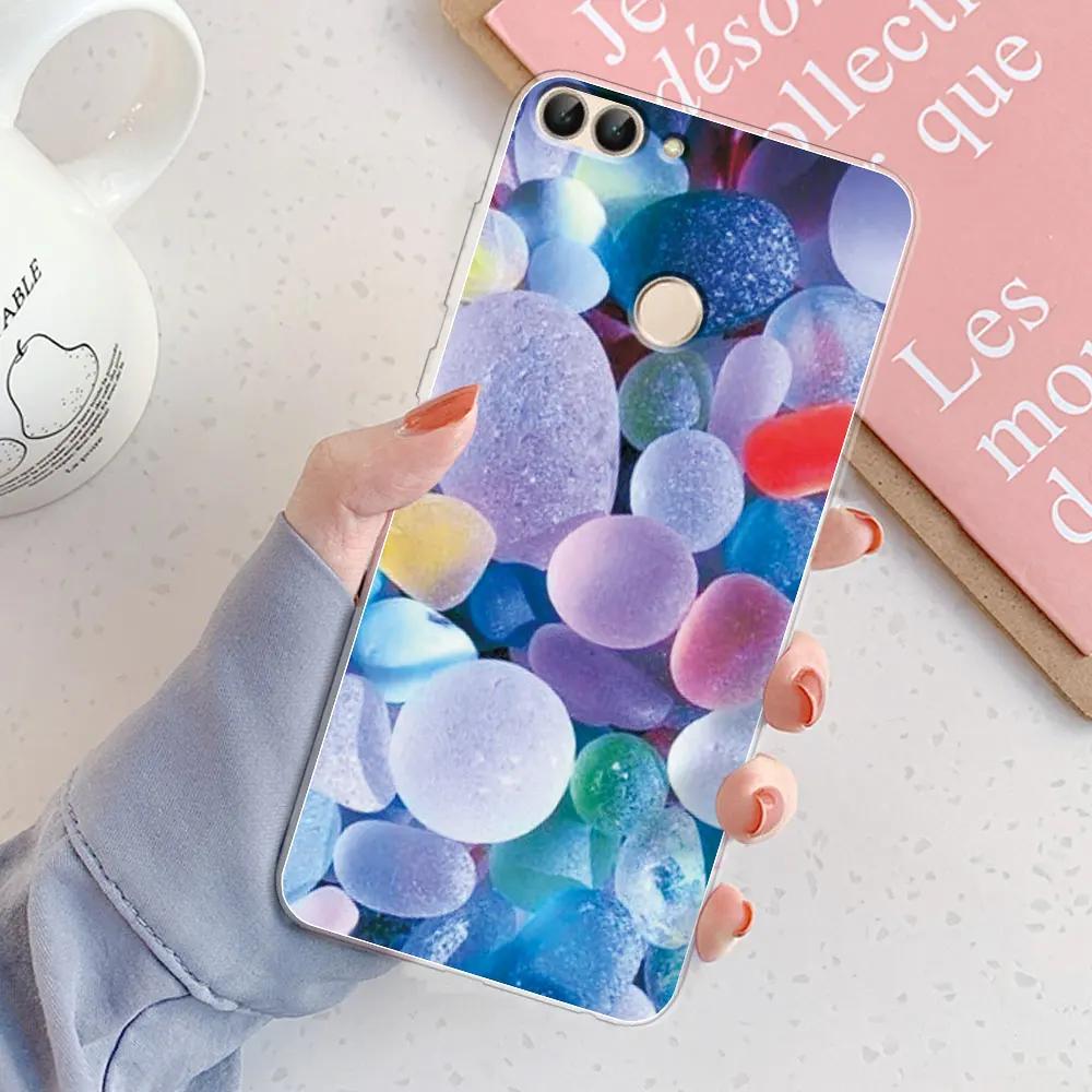 Für Huawei P Smart Hülle Cover FIG-LX1 PSmart 2018 Schickes Mädchen Marmor Silikon Klare Handyhülle Für Huawei PSmart 2018 Bumper Coque