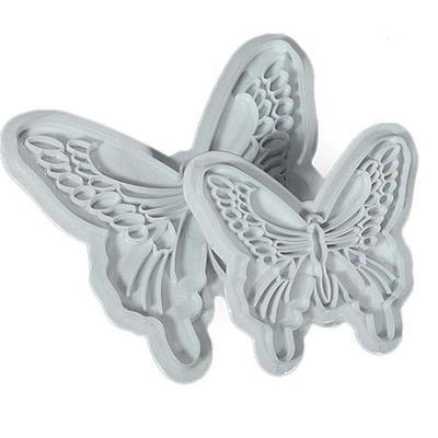 Stampo per stampi per biscotti Sugarcraft, 2 pezzi, per decorare torte e fondente, a forma di farfalla