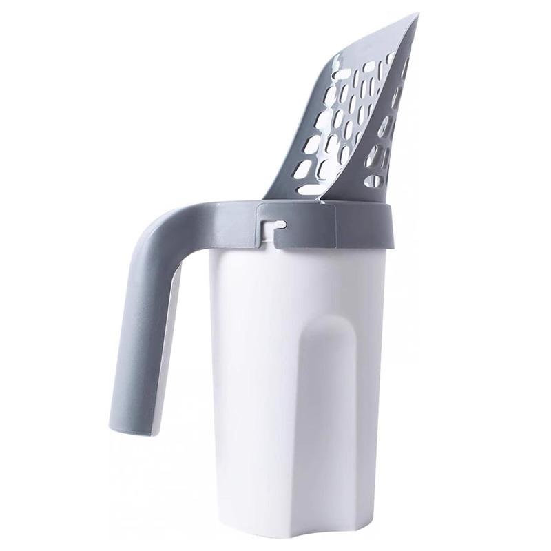 

All-in-one pet litter scooper with garbage bag Removable portable potty scooper Cat cleaning supplies