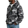 Taktisches Fleece-Kapuzensweatshirt für den Außenbereich mit Camouflage-Muster und Taschen