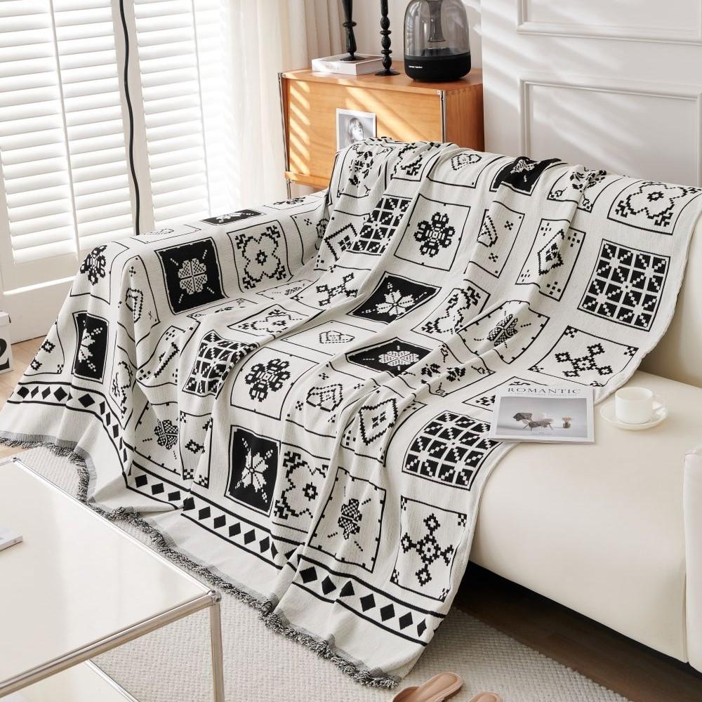 Dustproof Anti-cat Scratch Protection Sofa Throw Picnic Blanket Mat Four Season Three-seat Sofa Blanket Chenille Soft Sofa Cover