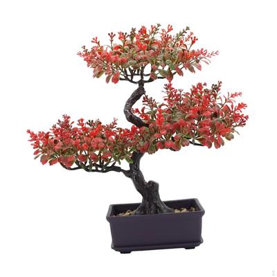 Artificial Bonsai Ornament, Realistic Faux Potted Plant, Plant for Office, Tabletop, Home