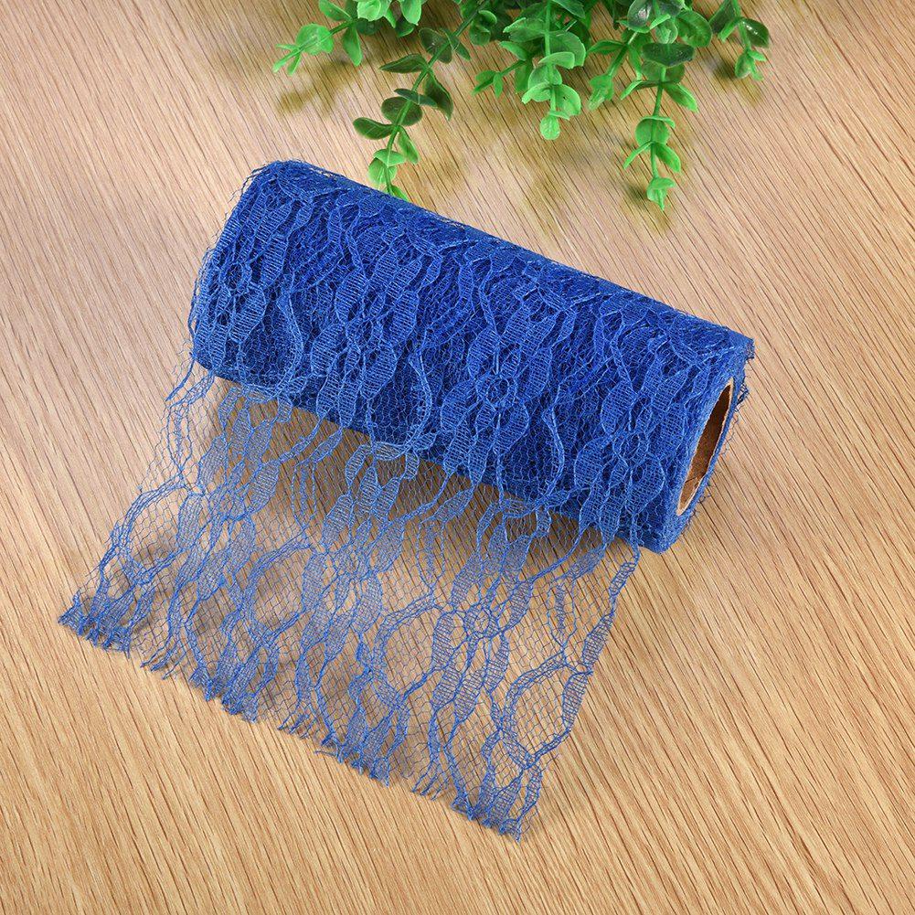 10 Yard   Wedding Party Decoration Table Runner Chair Sash Floral Lace Tulle Roll (Red)