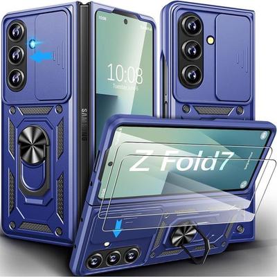 Protective Case - BOOLING - for Samsung Galxy Z Fold 7 - Sliding Camera Protection - 2 Tempered Glasses - Shockproof