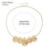 Stylish Edgy Asymmetrical Alloy Necklace With Textured Surfaces Detail Modern Accessory For Casual Wear