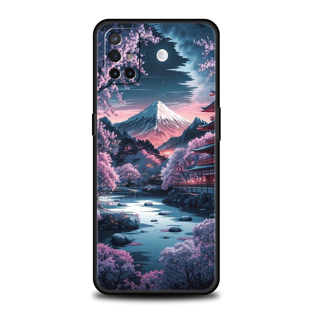 Pink Sunset Mountain Phone Case For Oneplus 13R 13 12R 11 10T 10R Nord N100 N200 N10 10 9 9R 9RT CE 3 2 Z Pro 5G Soft TPU Cover