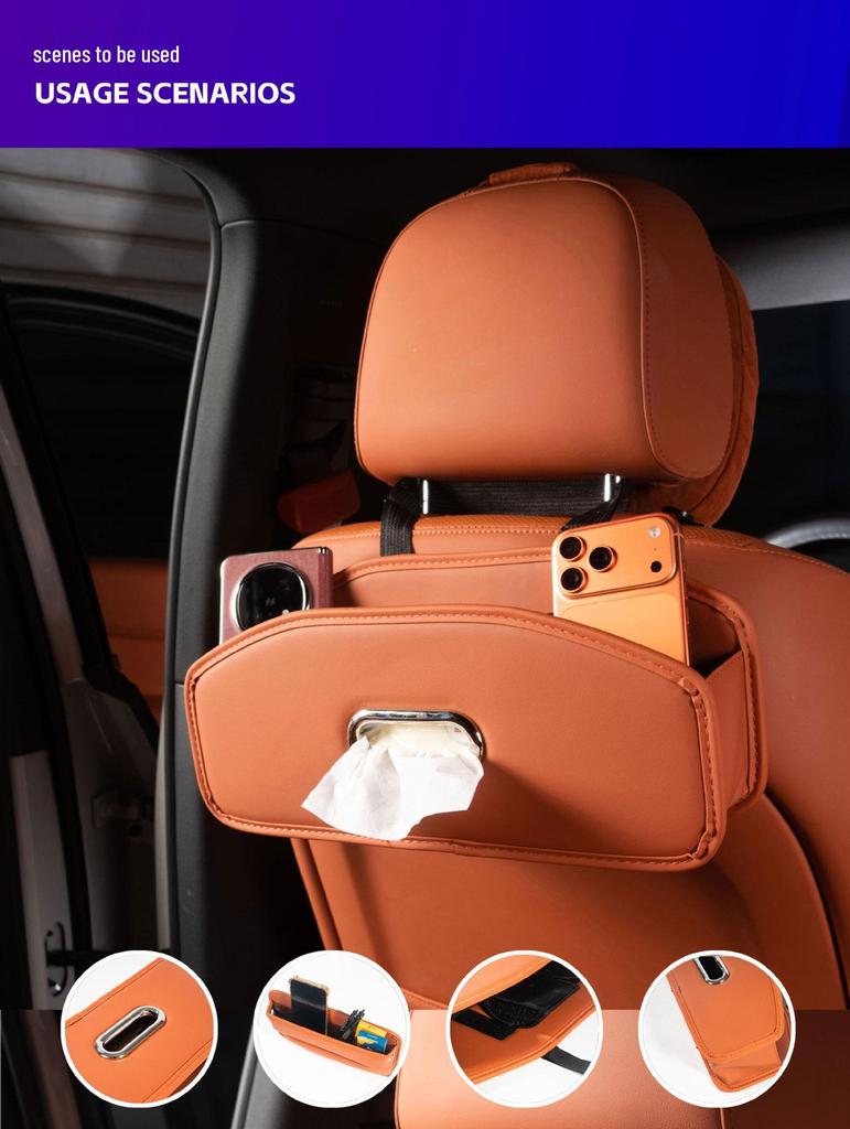 Hongqi Series Car Tissue Box: Armrest Hanging Tissue Holder