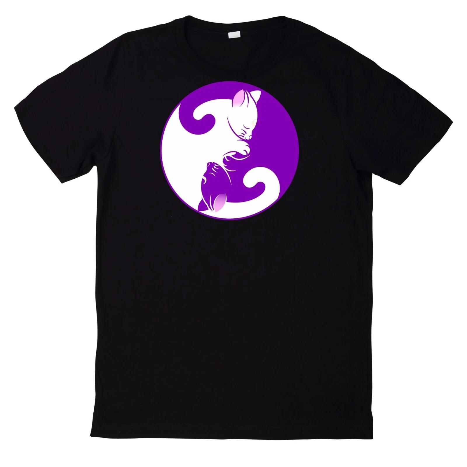 T-Shirt Yin Yang Katzen Geschenkidee XXL