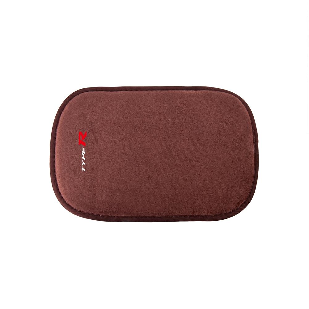 Fur Leather Car Armrest Mat Center Console Arm Rest Protection Pads For Honda Civic CRV City Jazz Accord CR-Z VTEC Vezel Insight