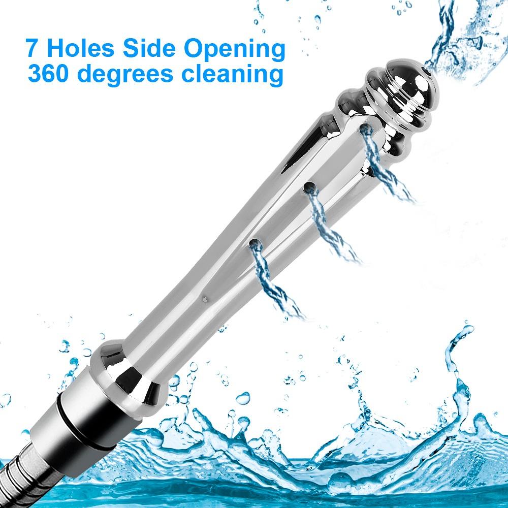 7 Holes Metal Anal Washer Nozzles Butt Plug Anal Douche Shower Cleaning Enemator Enema Adults Sex Toys Vaginal Wash for Couple