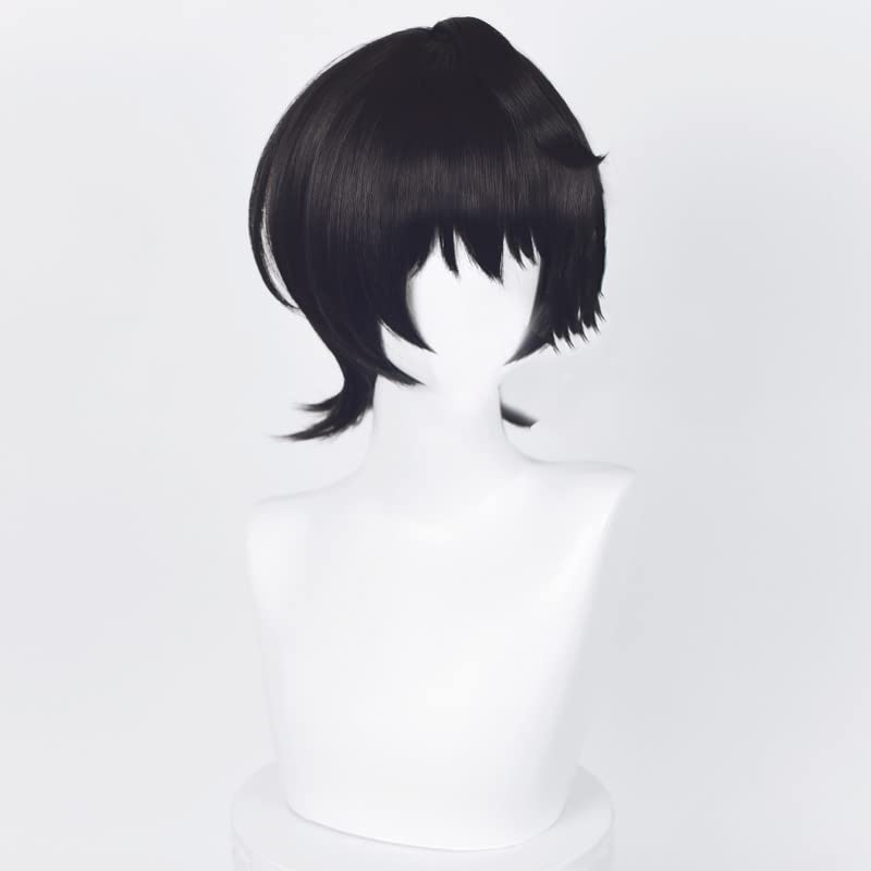 Cosplay Wig with Net, Sakuma Rintsuki, Heat-Resistant, Black