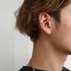 Shinjuku Gin no Kura Hammered 5.5mm Slim Silver 925 Ear Cuff (Single Ear) - Simple Non-Pierced Earrings