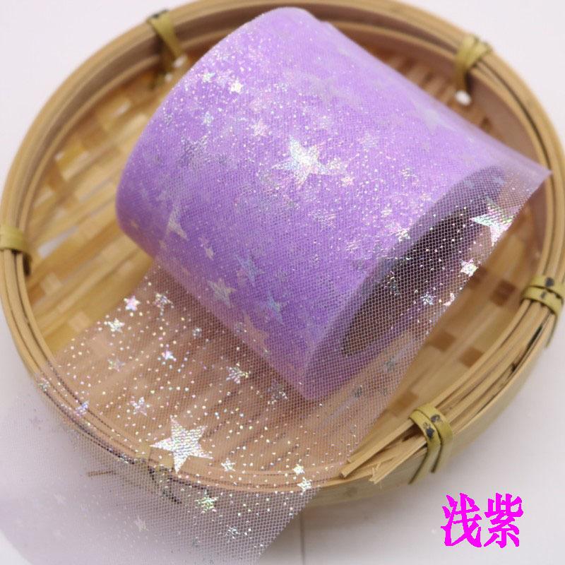 6cm*25Yards Rainbow Love Heart Tulle Ribbon for Crafts Gift Diy Package Wrap Decorative Ribbons Love Stars Lace Christmas Decor