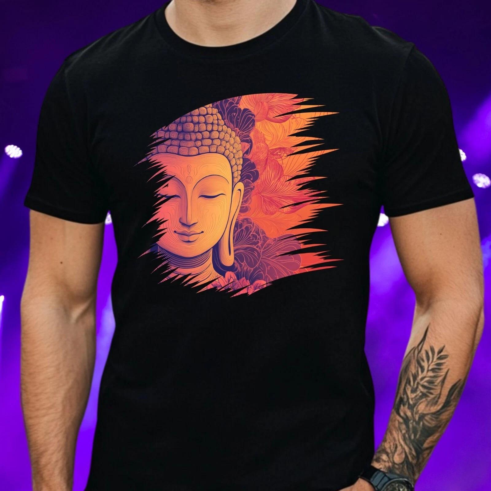 T-Shirt Herren Buddha Motiv Baumwolle Größe S bis 5XL XXXXL