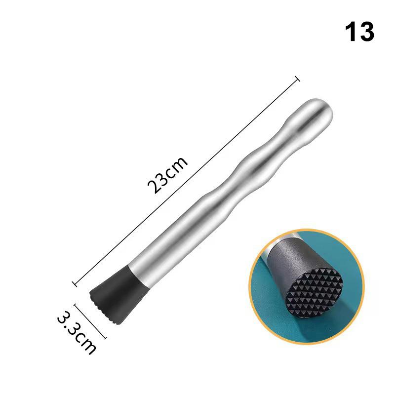 Nerezové kladívko na drcený led Multifunkční nanukové tyčinky Koktejlové míchátko Ovoce Citron Muddle Barové náčiní