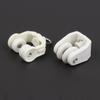 10Pcs Plastic Flexible Curtain Wheel Rollers Rail Hanging Hook Ring Slider