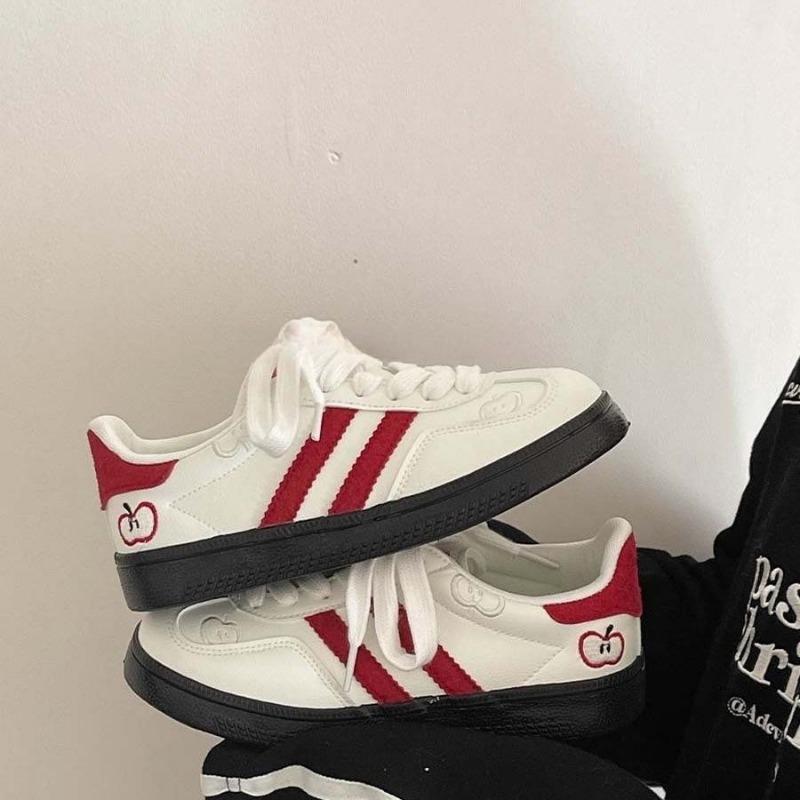 Green Apple Board Shoes Student Women's New Versatile Shoes Platform White Shoes Tide