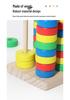 CE Certified Wooden Colorful String Beads Sorting Toy for Early Education