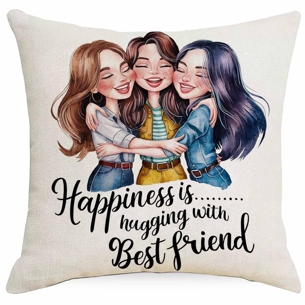 New Best Friend Creative Quotes Line Pillowcase Living Room Sofa Bedside Pillow