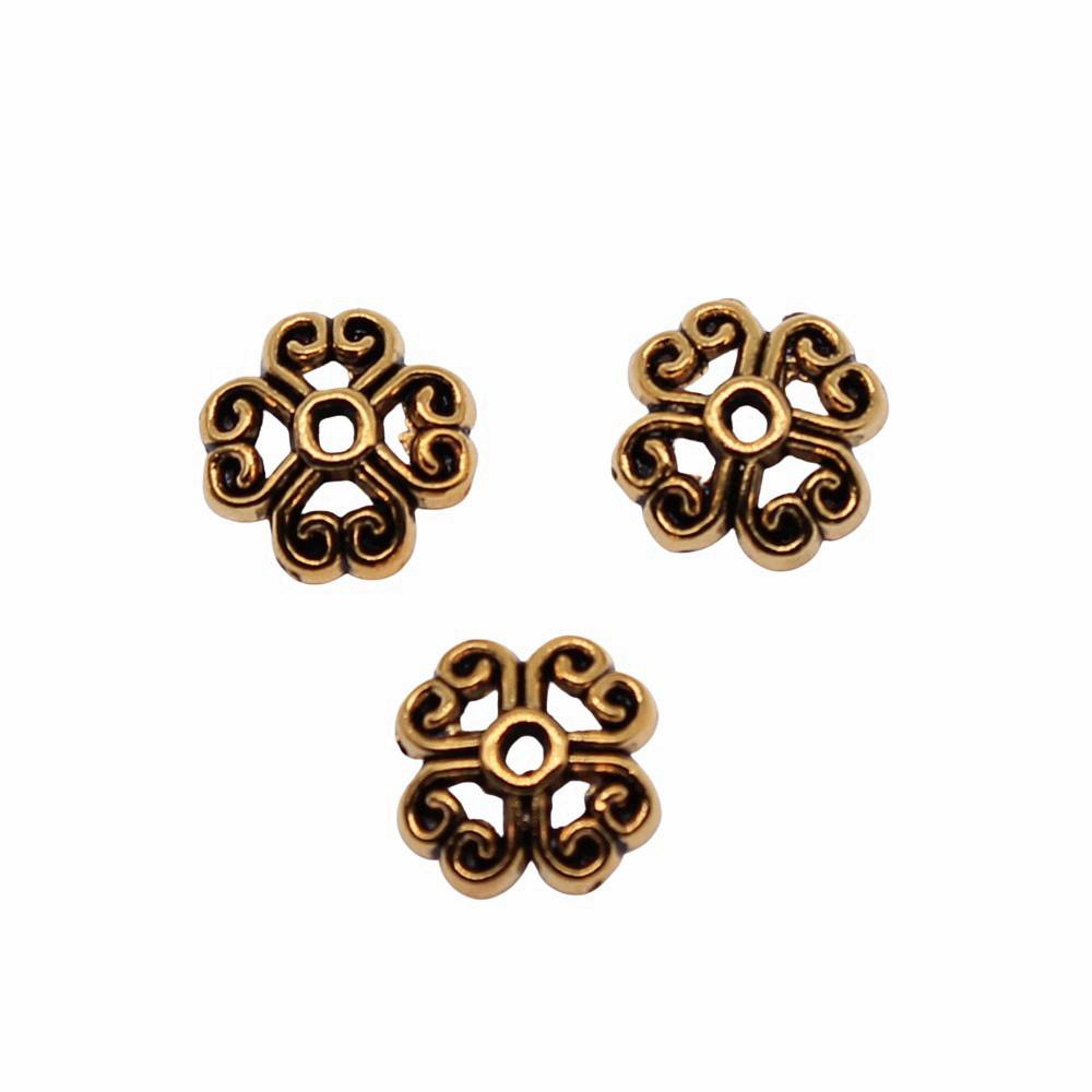 Multi Color Swirl Flower Bead Caps Spacer Beads For Jewelry Making Components