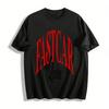 Herren Damen Retro FASTCAR Grafikdruck T-Shirts Lässiger Lockerer Sitz Street Style Rundhals Oberteile Reines Baumwoll-T-Shirt