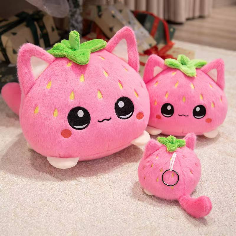 Latest Fruit Cat Doll Kawaii Stuffed Plush Toy Handmade Doll Cartoon Anime Cute Gift for Children's Birthday Doll Christmas