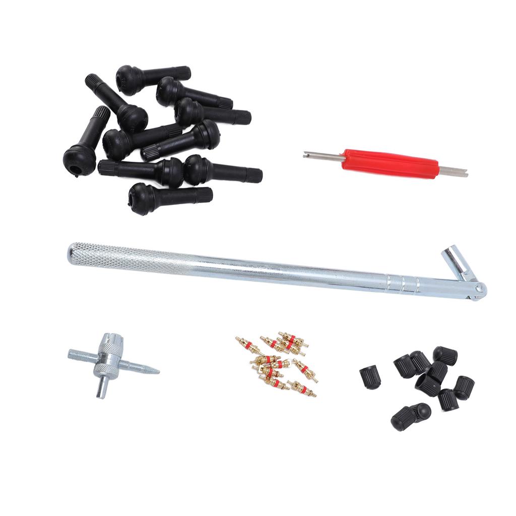33 Stück Ventileinsatz-Installationsset Mühelose Anwendung Auslaufsicher Ventildüse Ventilkappenset für Fahrrad