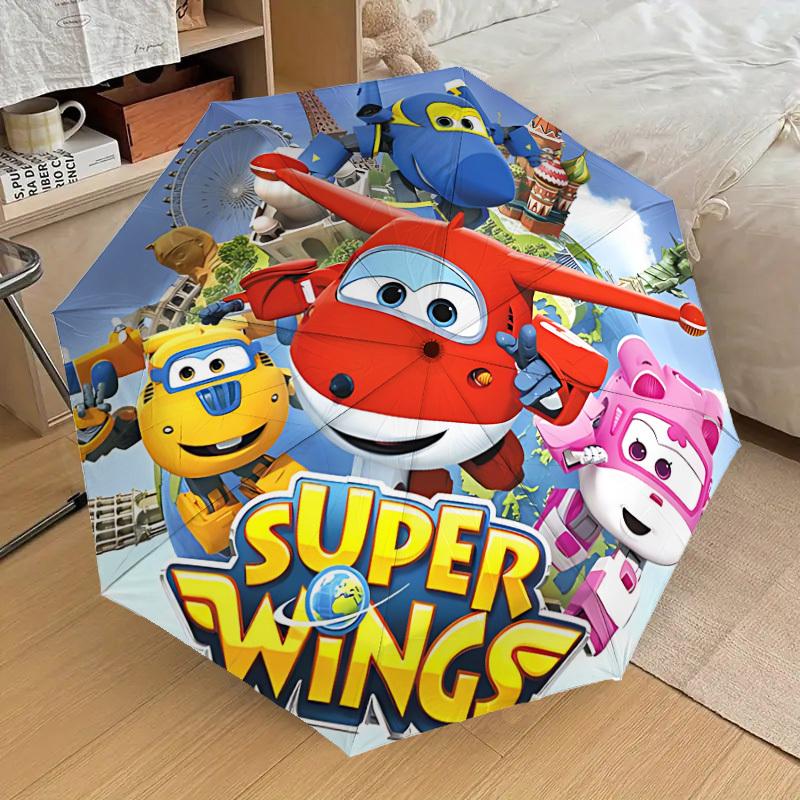 

1pc Super Wings Automatic Folding Umbrella, Portable Collapsible Design, Casual Outdoor Accessory L1127092