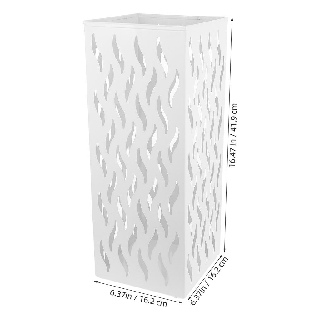 Large Capacity Iron Umbrella Holder Storage Bin Perforated Metal Stand For Entryway Home Hotel Lobby Organizer Slip-Resistant