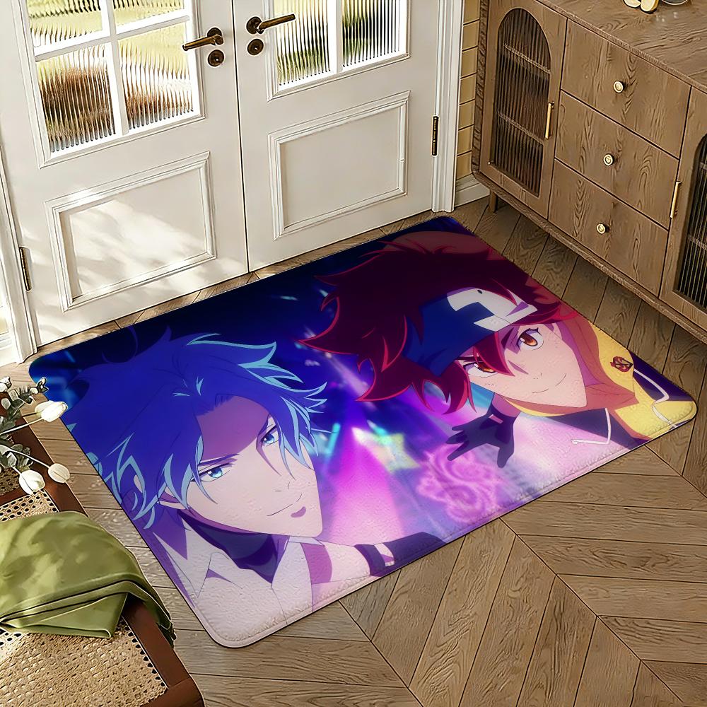 Anime Cool Boy Sk8 The Infinity Floor Mat Soft Thickened Absorbent Non-Slip Bedroom Living Room Door Mat Home Decor Flannel Rugs