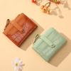 Multi-card Slots Women Short Wallet Fashion Leather Solid Color Women Clutch Crocodile Print Waterproof Card Bag