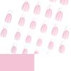 24 Pcs White French Tip Press On Nail Short Almond False Nail Elegant Acrylic Nail Elegant Full Cover Stick On Nail
