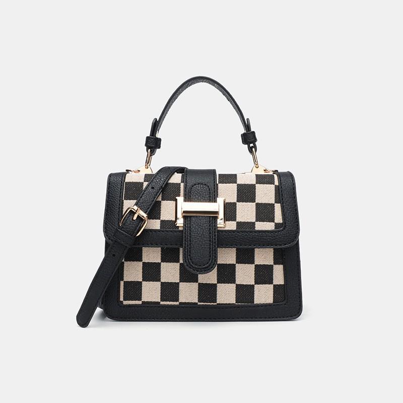 Small Design Checkerboard Portable Square Bag Women's New 2026 Fashionable Retro Single-shoulder Cross-body