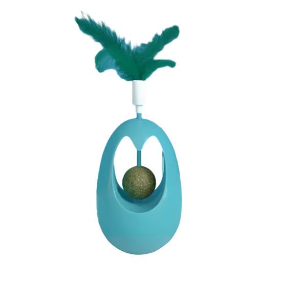 

Cat Toys with Natural Catnip Plastic Interactive Cat Toy Teeth-Cleaning and Dental Care Wobble Toy for Indoor Cats, Self-Play A синий