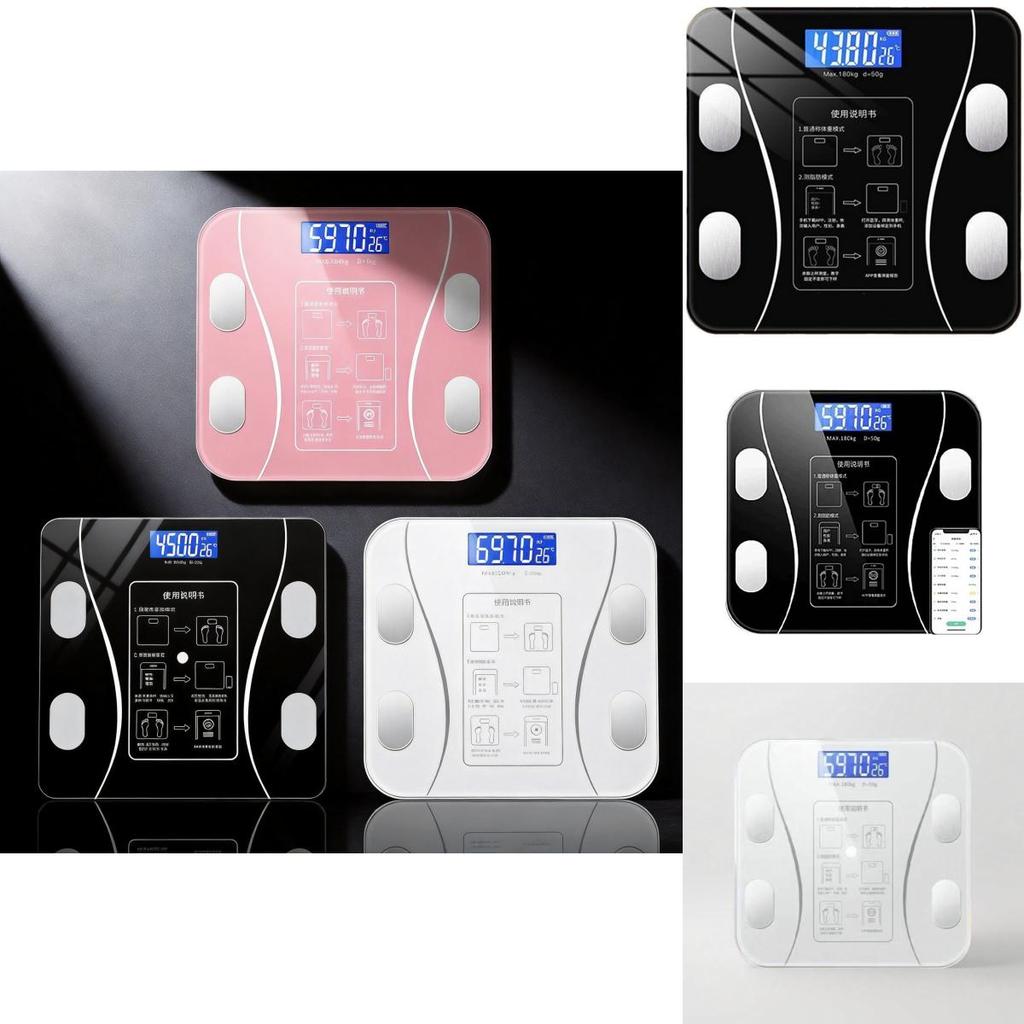Bluetooth Smart Body Fat Scale With Water Content Testing For Home Use Adults