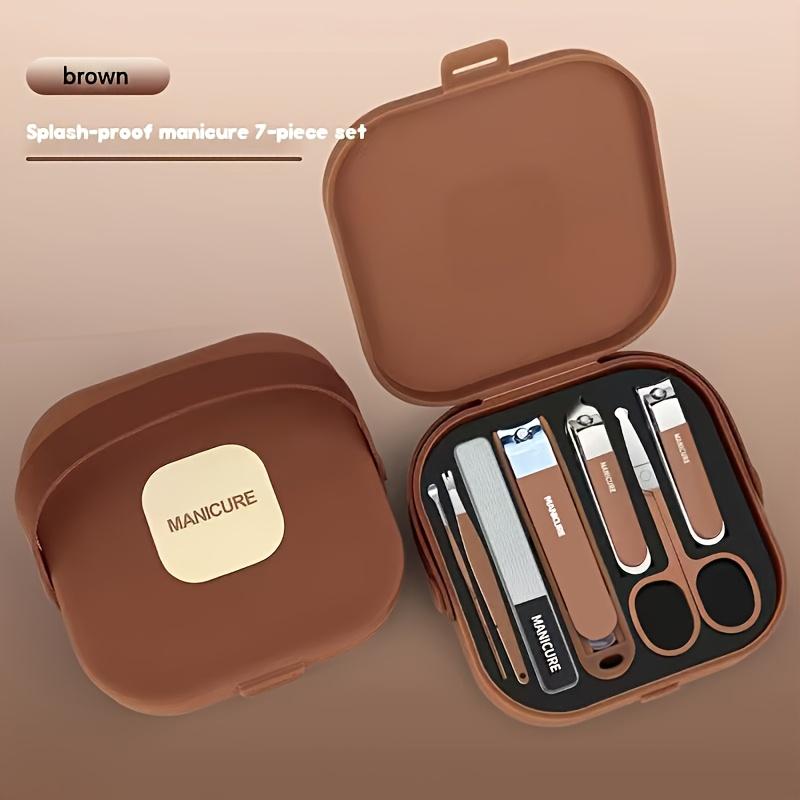 Professional Nail Clipper Set with Anti-Splash Design Heavy-Duty Stainless Steel Nail Scissors, Nail Clippers, Nail File & Nail Polish Remover