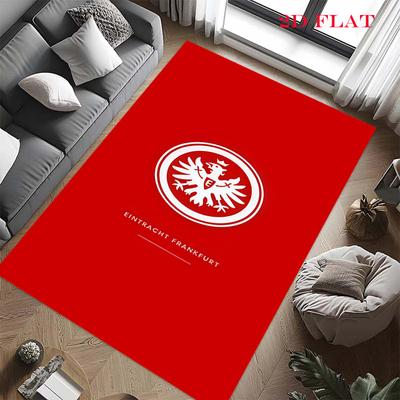 Eintracht Frankfurt Teppich für Wohnzimmer Schlafzimmer Zuhause Sofadekoration, Rutschfeste Bodenmatte für Kinder zum Spielen