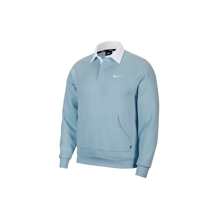 Nike SB Skateboard Men s Fleece Skate Top Light Armory Blue White CN5675-440 L