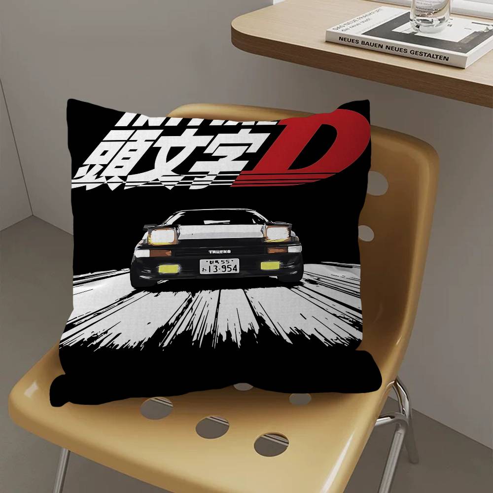 Anime Initial D Pillow Cushion Cover Pillowcase Living Room Sofa Home Decor Customized