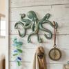 Gancho Decorativo para Abrigos de Pulpo de Hierro Fundido, Colgador de Metal Rústico para Ropa en Pared, Portarrollos para Toallas de Mano Náutico para Dormitorio Baño Cocina