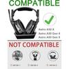 A50 Gen 4 Ear Pads and Microphone Foam- Defean Replacement Cushions Compatible with Astro A50 Gen 4,Gen 5 and Astro A50X Headset,Upgrade High-Density