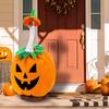 Porch Goose Clothing Festive Halloween Pumpkin Goose Costume with Lawn Goose Shirt Outfit Elastic Rope Hat for Outdoor Garden