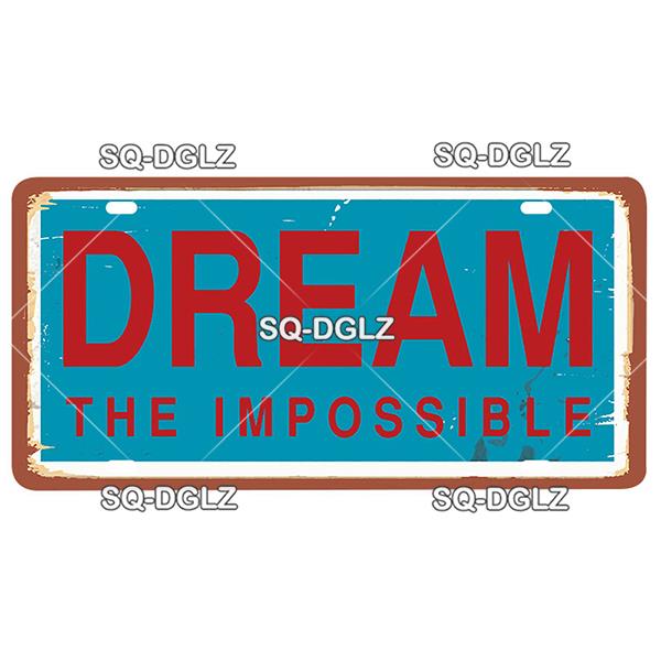 [SQ-DGLZ] Text Hope Love Home License Plate Tin Sign Store Bar Wall Decoration Metal Sign Home Decor Painting Plaques Art Poster