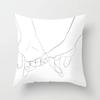 Abstract Simple Line Female Pose Sketch Printing Pattern Cushion Cover Home Living Room Sofa Decoration Pillow