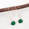 Green Onyx Gemstone 925 Solid Silver Jewelry Handmade Earrings 1.9" Gift For Her EE-168-18