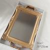 European Style Retro Carved Mirror Exquisite Golden Jewelry Tray Multifunctional Wall Mounted Mirrors for Room Decoration 2025