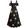 Damen Lässiges und modisches Print Sexy Hosenträger Retro Kleid Big Swing Kleid