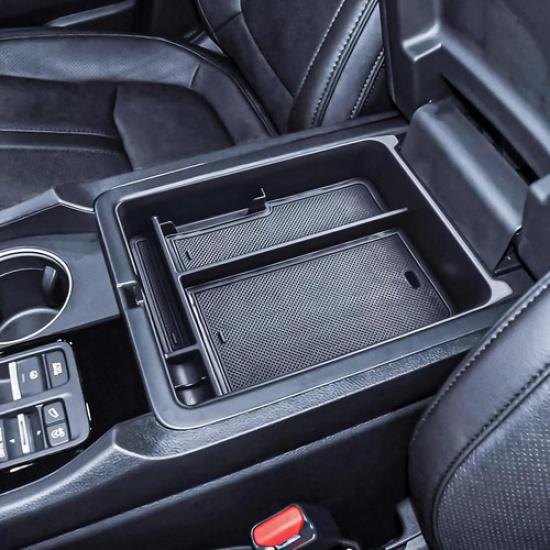 Center Console Organizer for -2026 Vehicles, Armrest Secondary Storage black
